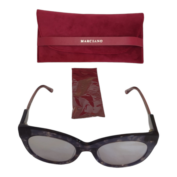 MARCIANO Cats Eyes Sunglasses Eyewear Cloth & Case Designer Accessories Retro - Picture 3 of 5